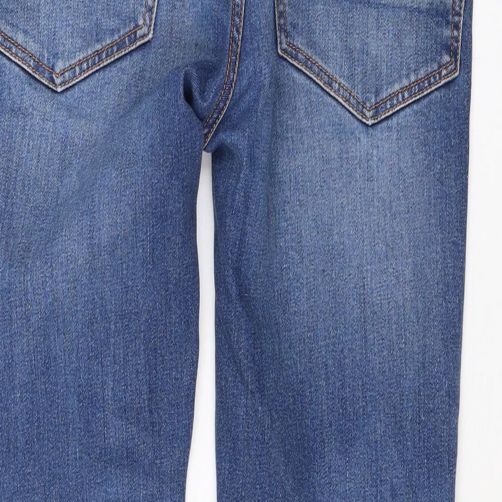 Burton Mens Blue Cotton Straight Jeans Size 32 in L26 in Regular Button