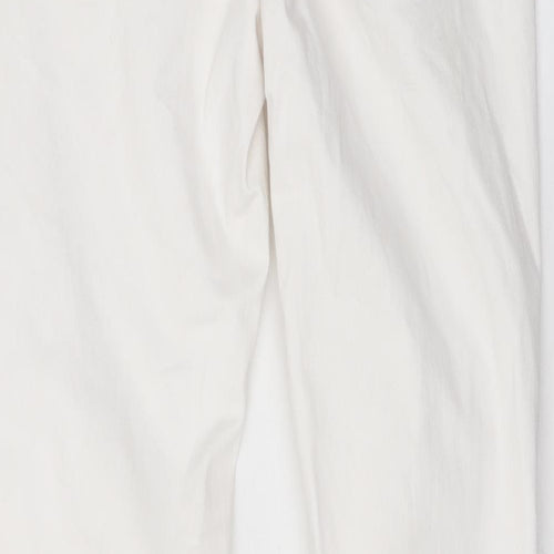 Oasis Womens White Cotton Skinny Jeans Size 12 L28 in Regular Zip