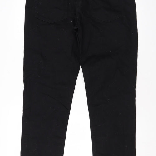 NEXT Mens Black Cotton Straight Jeans Size 34 in L31 in Regular Zip