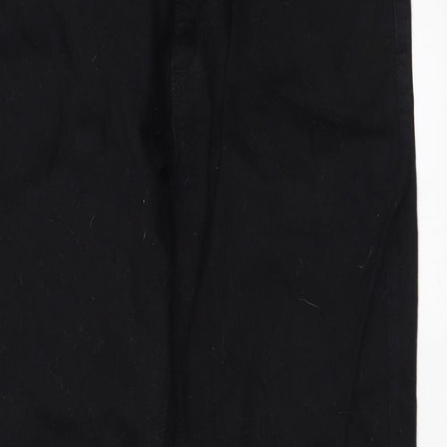 NEXT Mens Black Cotton Straight Jeans Size 34 in L31 in Regular Zip