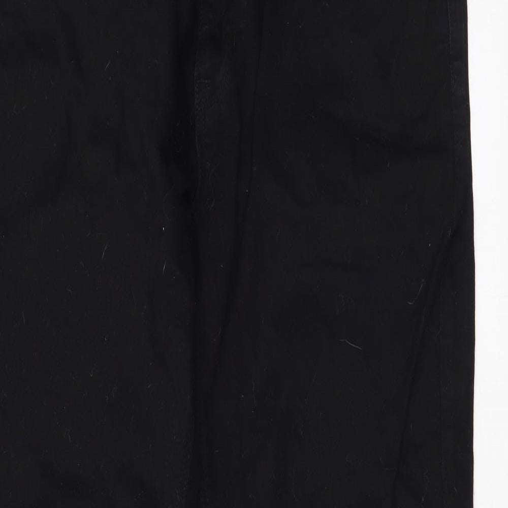 NEXT Mens Black Cotton Straight Jeans Size 34 in L31 in Regular Zip