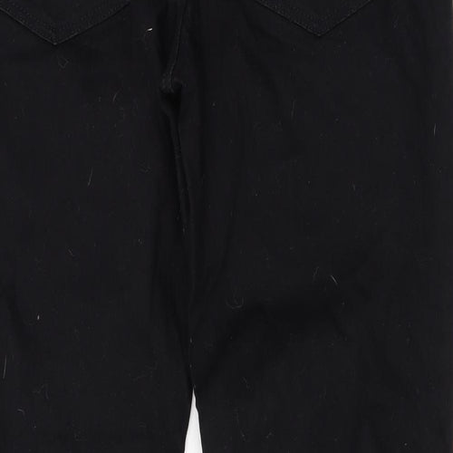 NEXT Mens Black Cotton Straight Jeans Size 34 in L31 in Regular Zip