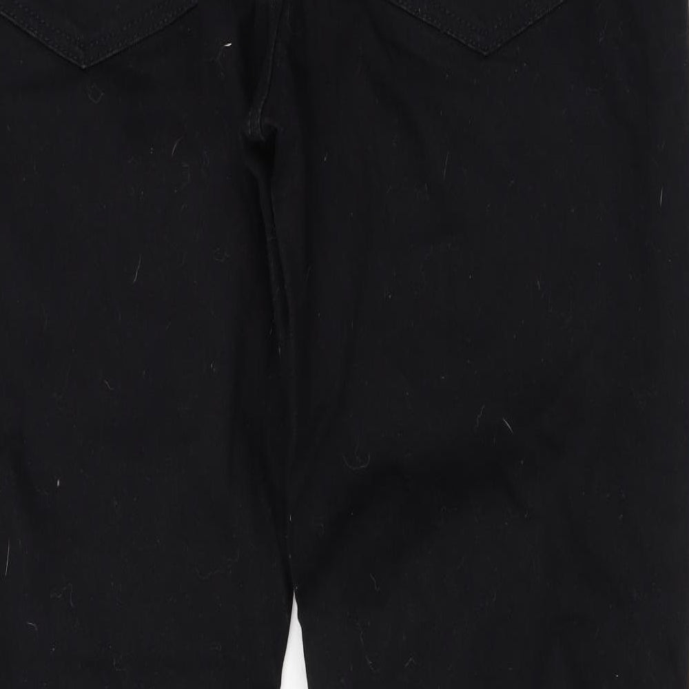 NEXT Mens Black Cotton Straight Jeans Size 34 in L31 in Regular Zip
