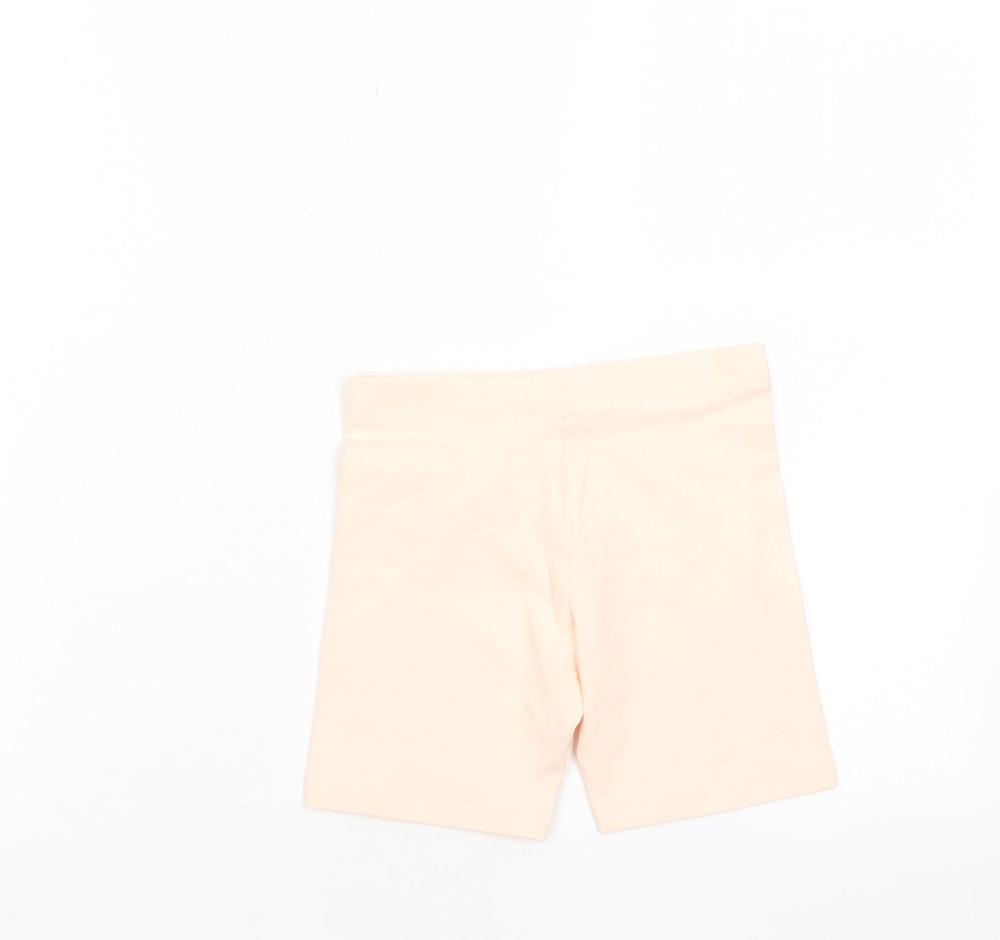 Marks and Spencer Girls Pink Cotton Biker Shorts Size 5-6 Years L4 in Regular - Elasticated waist