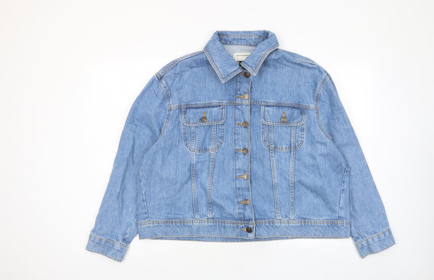 Autograph Womens Blue Jacket Size 20 Button - Pockets