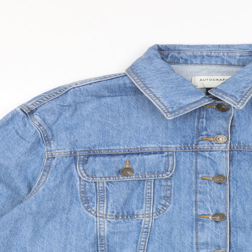 Autograph Womens Blue Jacket Size 20 Button - Pockets