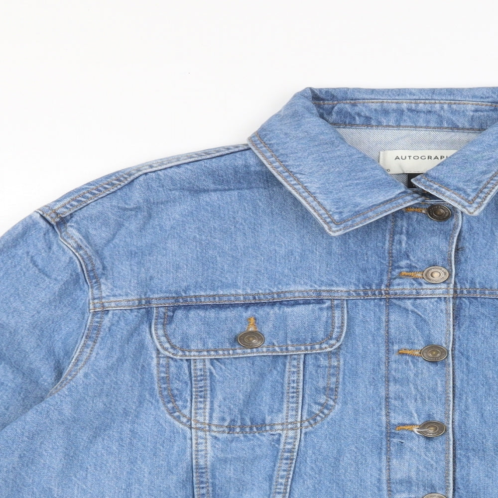 Autograph Womens Blue Jacket Size 20 Button - Pockets