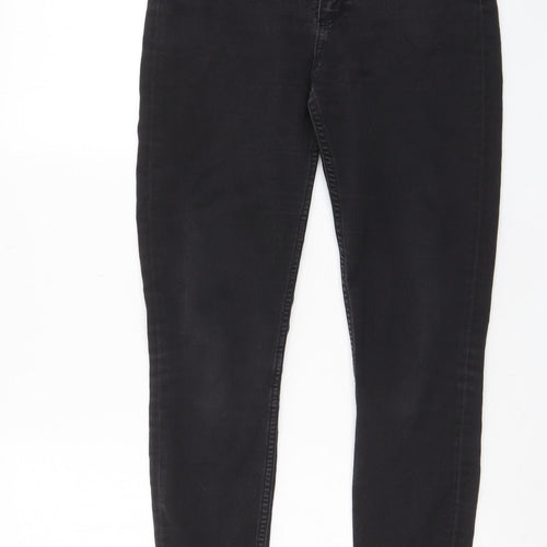 Monki Womens Grey Cotton Skinny Jeans Size 29 in L26 in Regular Zip - Pockets