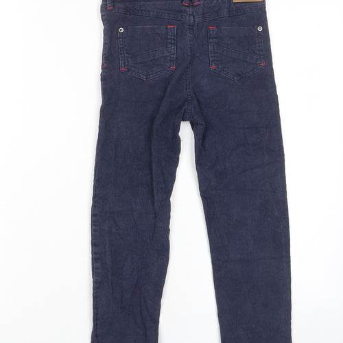 Joules Boys Blue Cotton Chino Trousers Size 6 Years Regular Zip - Pockets, Adjustable waist