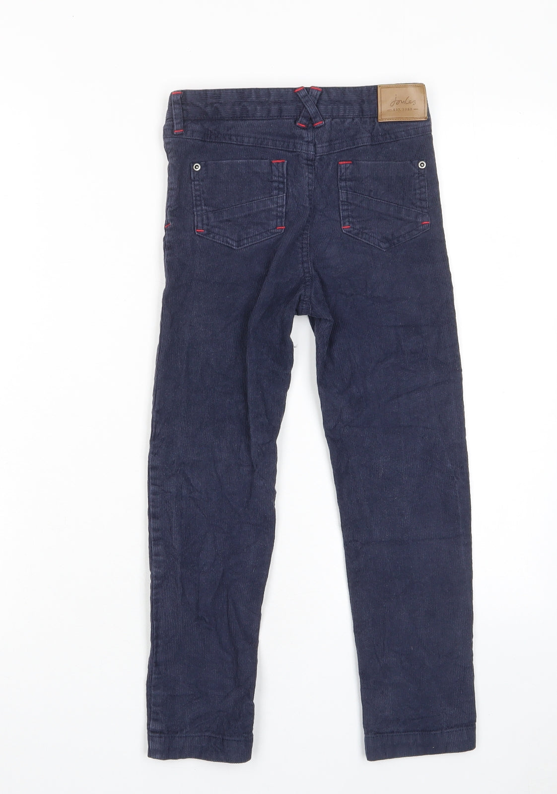 Joules Boys Blue Cotton Chino Trousers Size 6 Years Regular Zip - Pockets, Adjustable waist