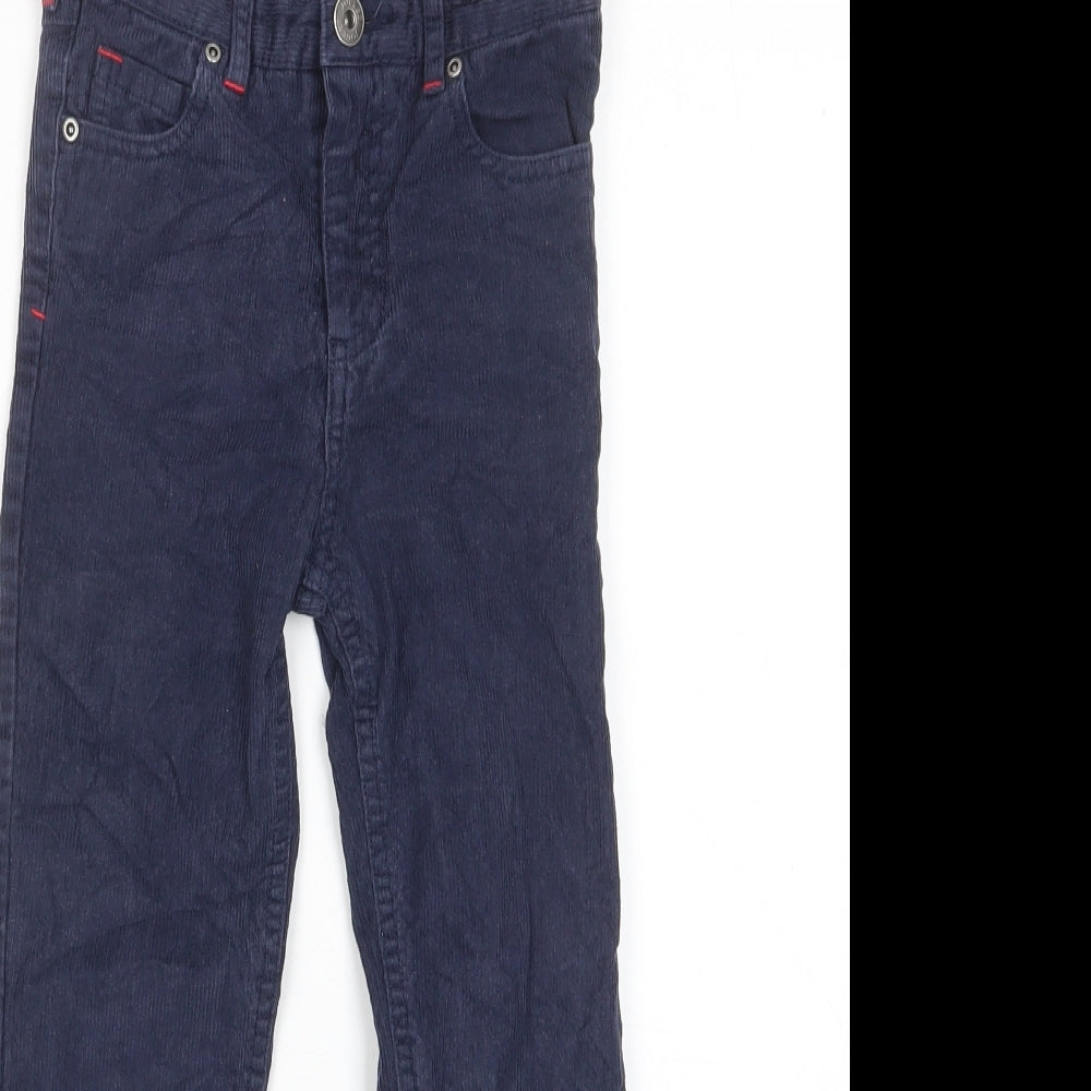 Joules Boys Blue Cotton Chino Trousers Size 6 Years Regular Zip - Pockets, Adjustable waist