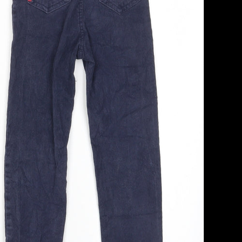 Joules Boys Blue Cotton Chino Trousers Size 6 Years Regular Zip - Pockets, Adjustable waist