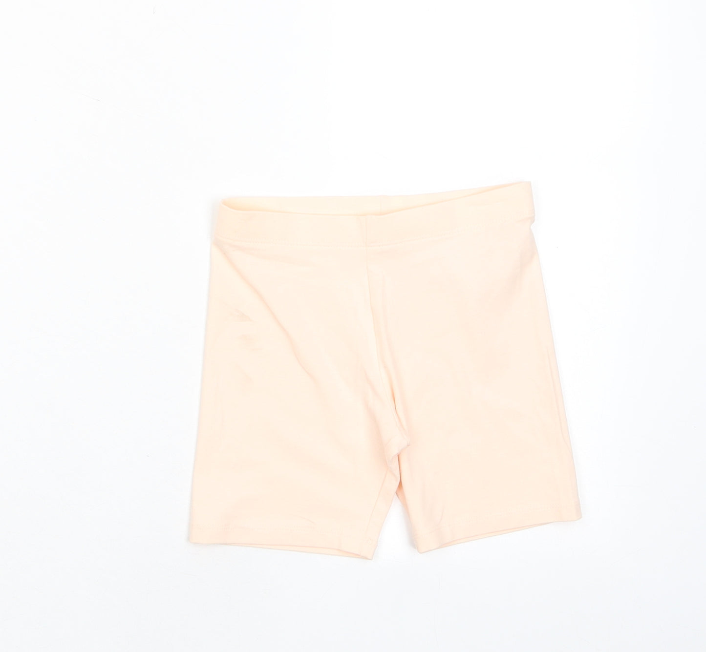 Marks and Spencer Girls Pink Cotton Biker Shorts Size 5-6 Years Regular