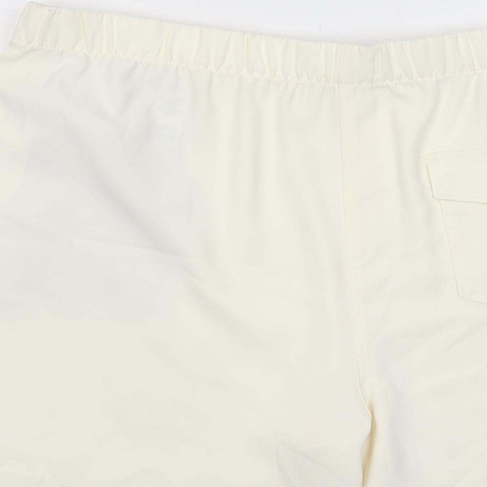 Marks and Spencer Womens Ivory Polyester Bermuda Shorts Size 20 L8 in Regular Pull On - Pockets
