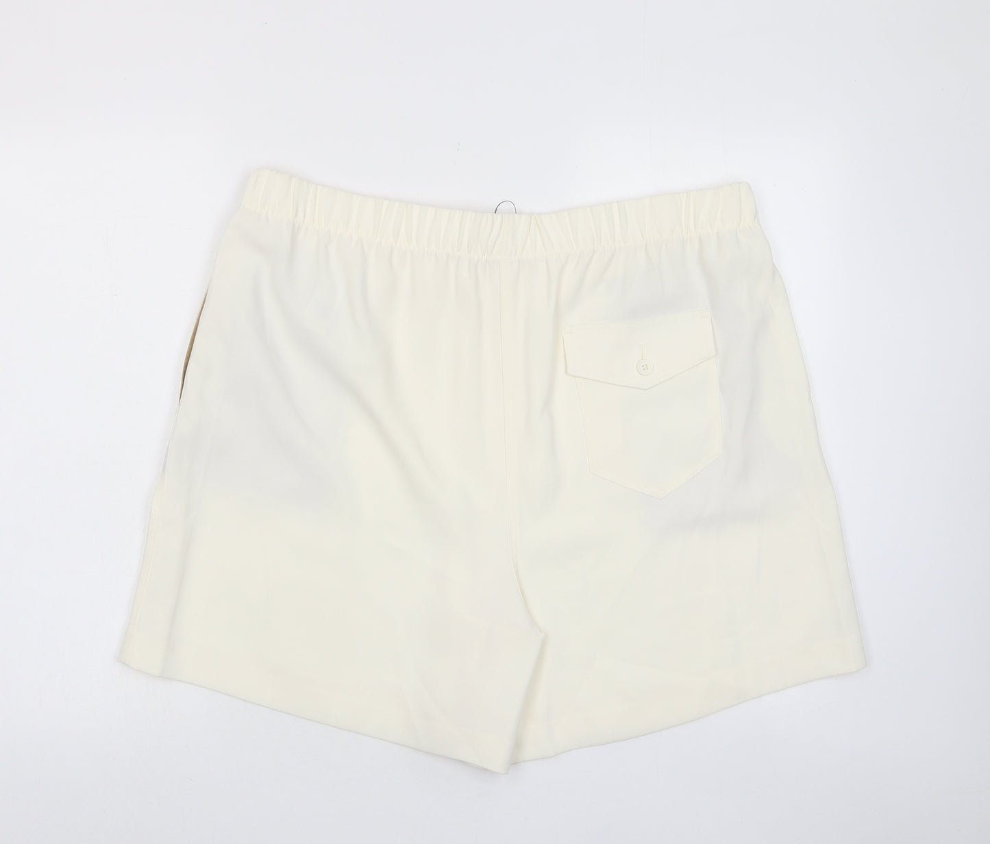 Marks and Spencer Womens Ivory Polyester Basic Shorts Size 20 L7 in Regular Pull On
