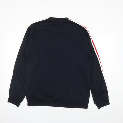 Enzo Mens Blue Cotton Pullover Sweatshirt Size L