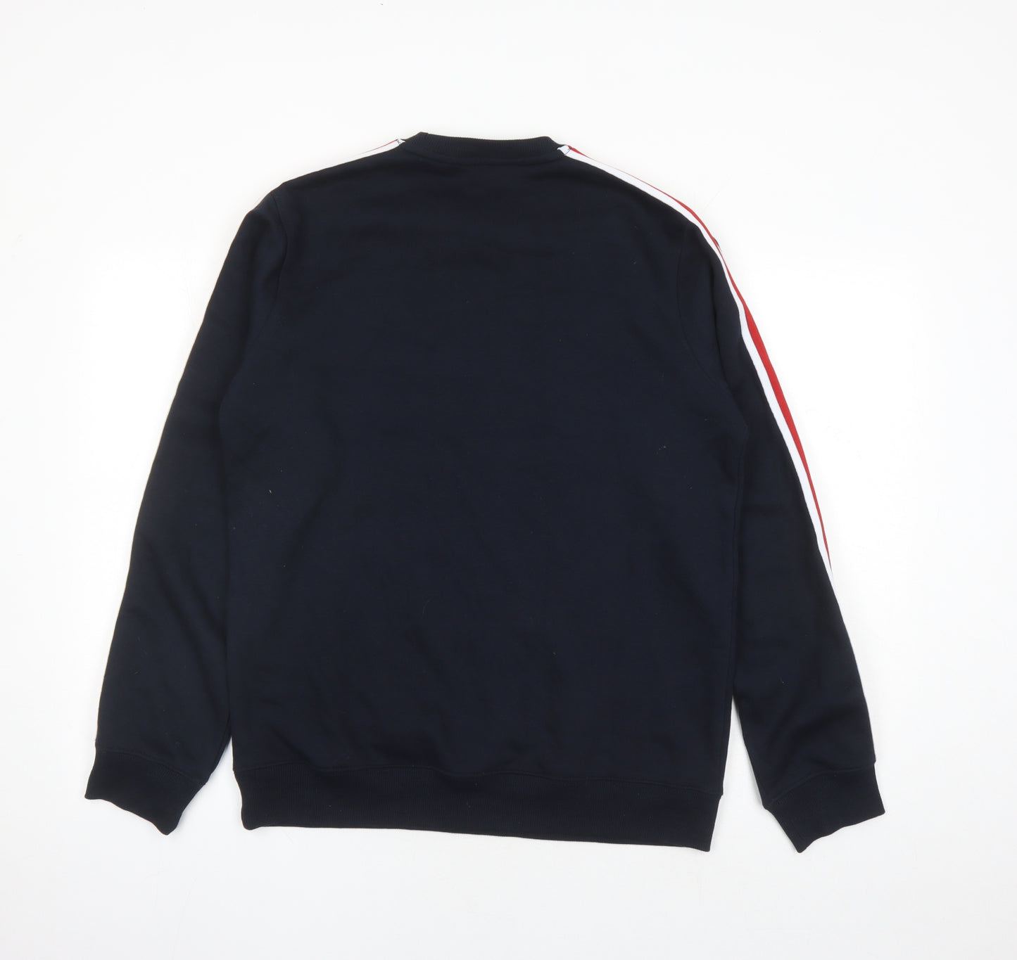 Enzo Mens Blue Cotton Pullover Sweatshirt Size L