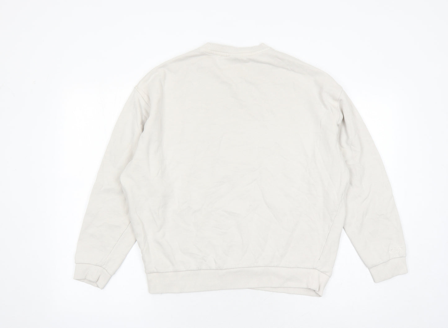 ASOS Womens Beige Cotton Pullover Sweatshirt Size S Pullover - Crooked Tongues