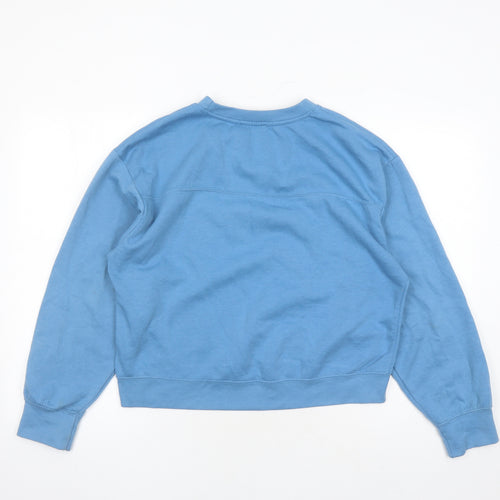 Zara Womens Blue Polyester Pullover Sweatshirt Size L Pullover