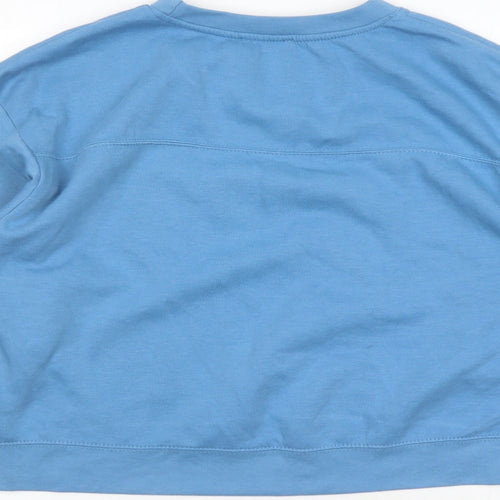 Zara Womens Blue Polyester Pullover Sweatshirt Size L Pullover