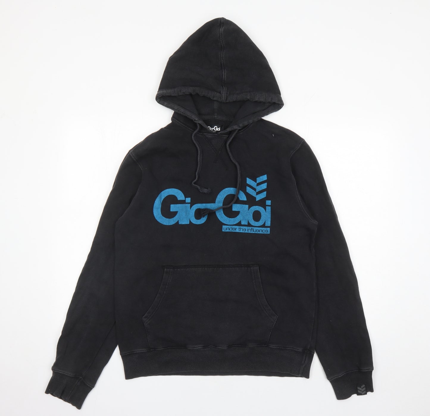 Gio-Goi Mens Black Cotton Pullover Hoodie Size S