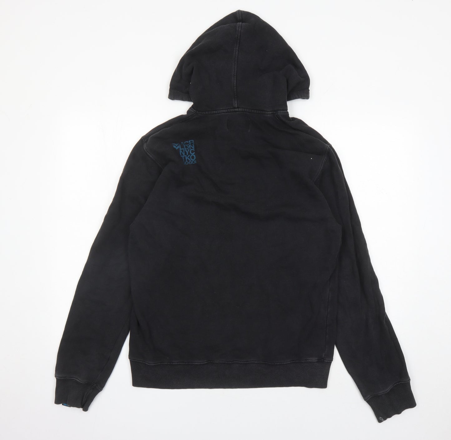 Gio-Goi Mens Black Cotton Pullover Hoodie Size S