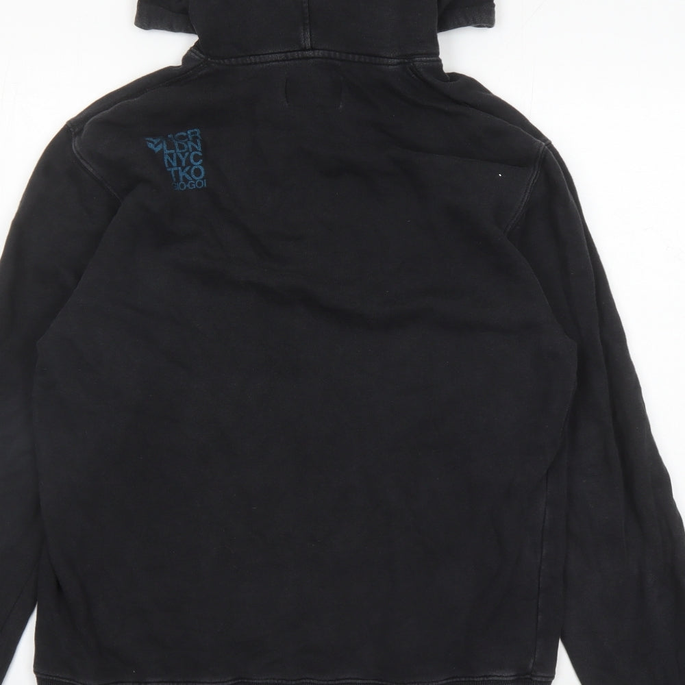 Gio-Goi Mens Black Cotton Pullover Hoodie Size S