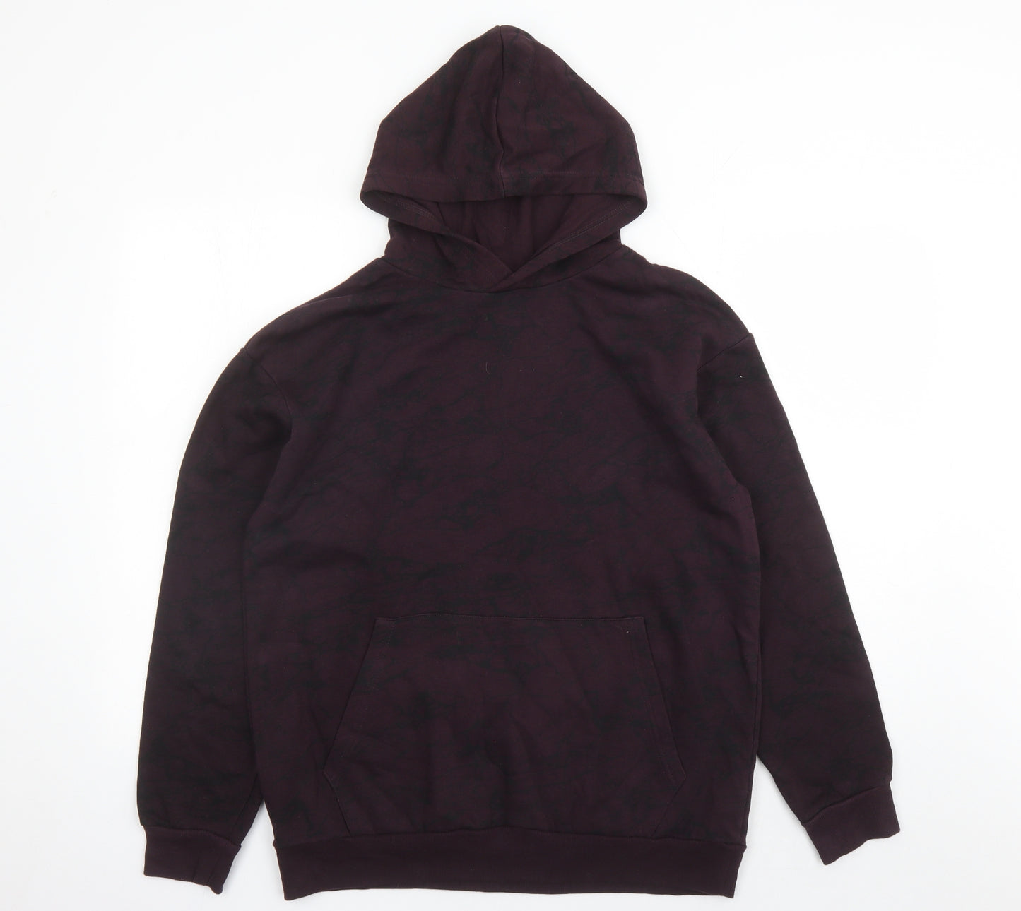 H&M Boys Red Geometric Cotton Pullover Hoodie Size 14 Years Pullover