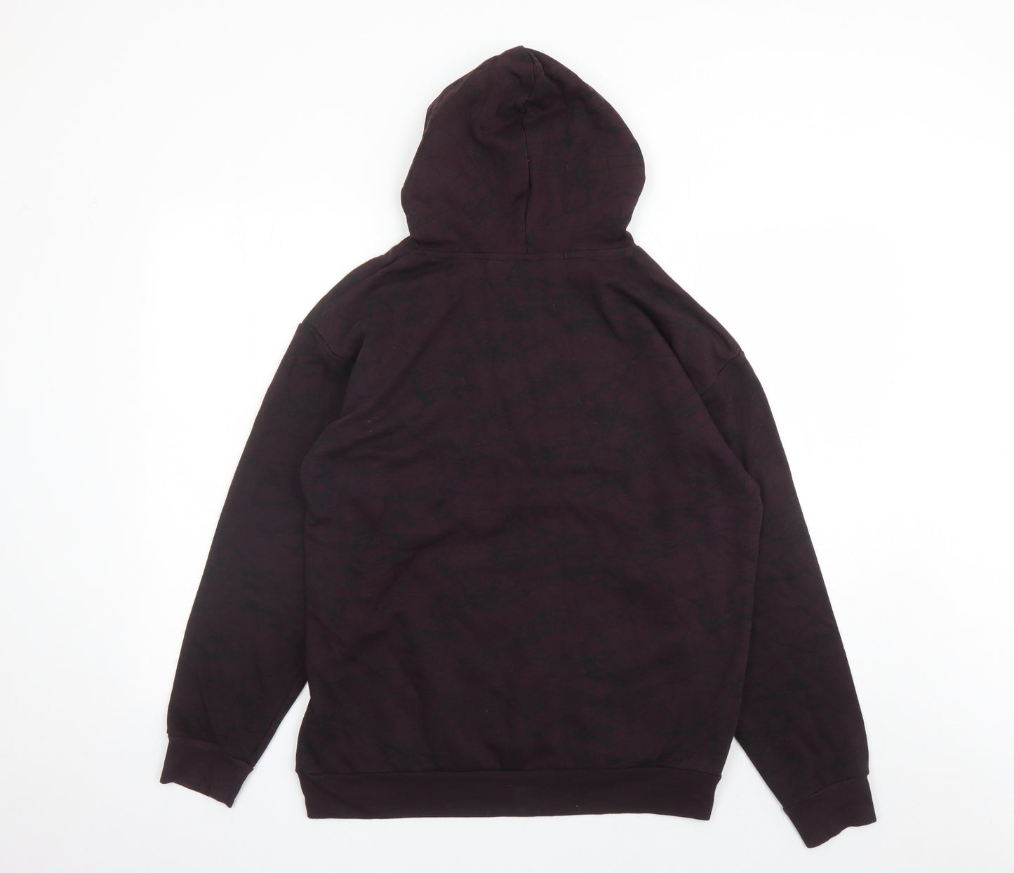 H&M Boys Red Geometric Cotton Pullover Hoodie Size 14 Years Pullover