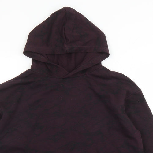 H&M Boys Red Geometric Cotton Pullover Hoodie Size 14 Years Pullover