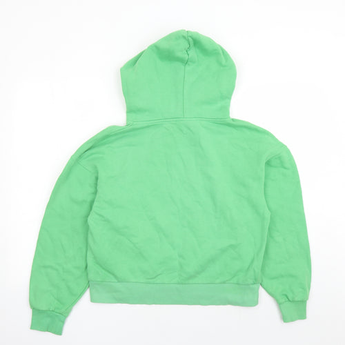 Pull&Bear Womens Green Cotton Pullover Hoodie Size S Pullover
