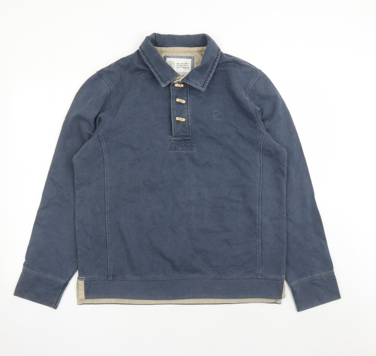 Fat Face Mens Blue Cotton Pullover Sweatshirt Size M