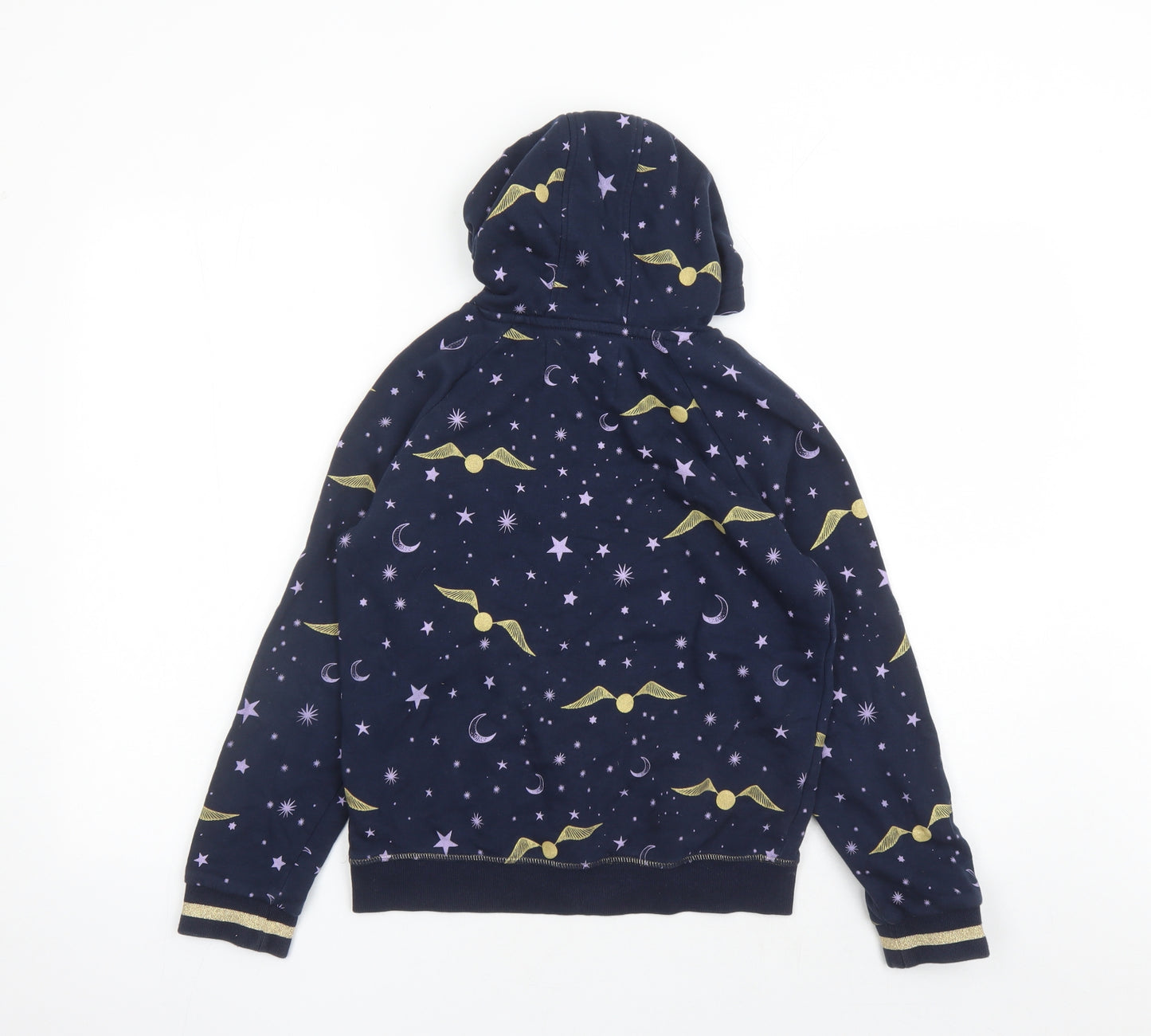 Marks and Spencer Girls Blue Geometric Cotton Pullover Hoodie Size 11-12 Years Pullover - Harry Potter