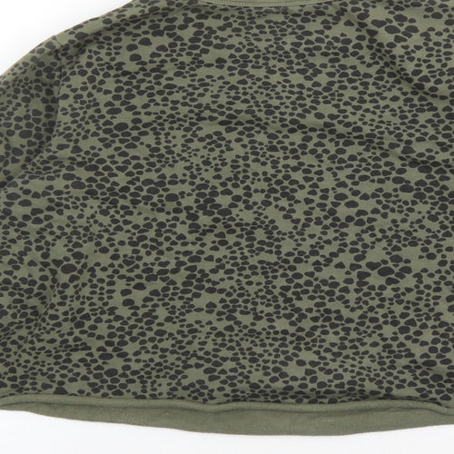 John Lewis Womens Green Polyester Pullover Sweatshirt Size S Pullover - Heart Pattern