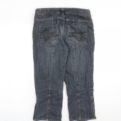 Jackpot Womens Blue Cotton Cropped Jeans Size 30 in L20 in Regular Zip - Pockets