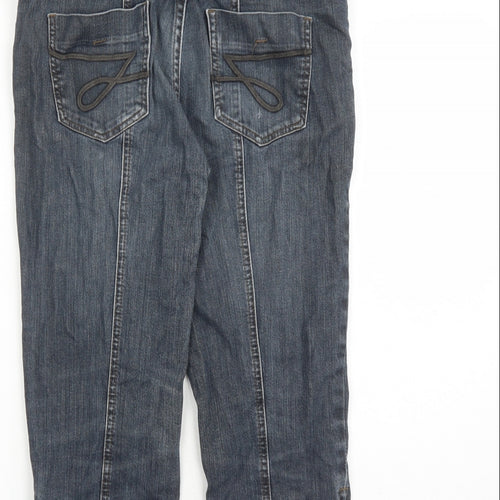 Jackpot Womens Blue Cotton Cropped Jeans Size 30 in L20 in Regular Zip - Pockets