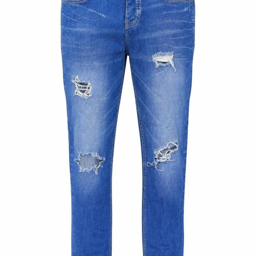 Denim & Co. Mens Blue Cotton Straight Jeans Size 30 in L30 in Regular Button - Pockets