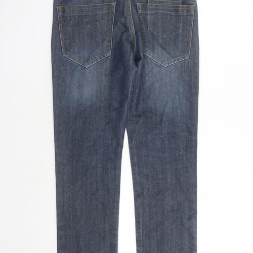 Denim & Co. Mens Blue Cotton Straight Jeans Size 32 in L30 in Regular Button - Pockets
