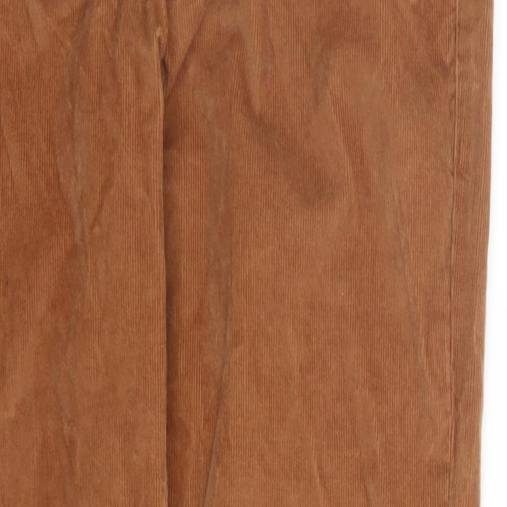 Goodthreads Mens Brown Cotton Trousers Size 28 in L29 in Regular Zip