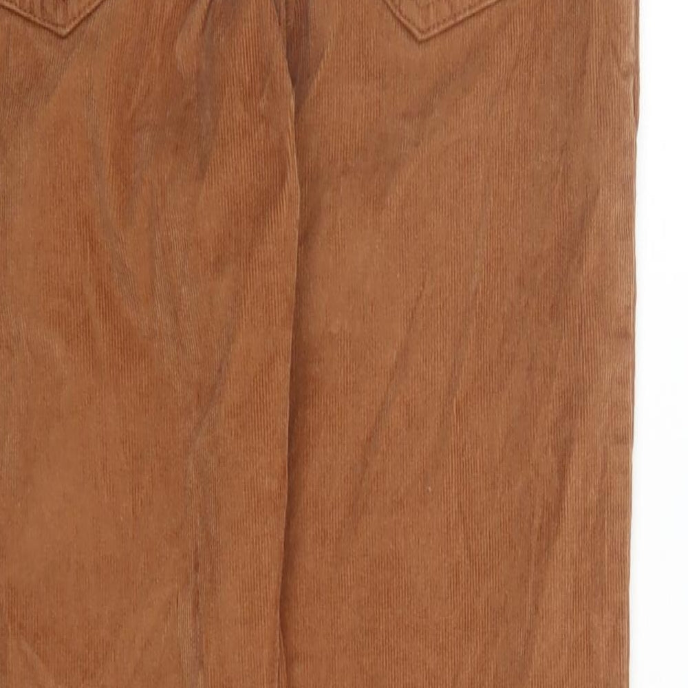 Goodthreads Mens Brown Cotton Trousers Size 28 in L29 in Regular Zip