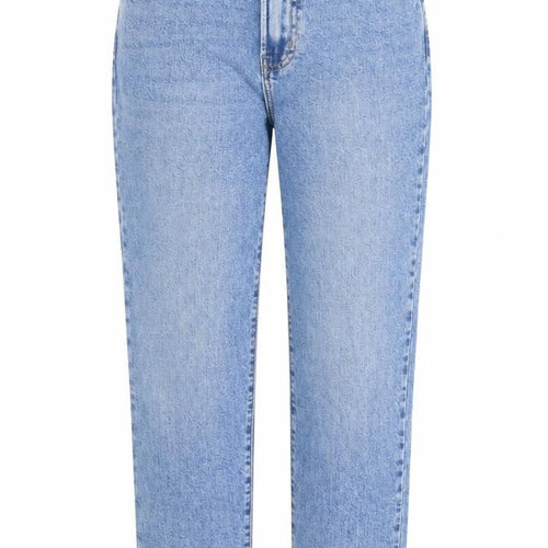Denim & Co. Womens Blue Cotton Straight Jeans Size 6 L29 in Regular Zip - raw
