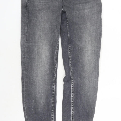 Denim & Co. Mens Grey Cotton Straight Jeans Size 28 in L30 in Regular Zip - Pockets