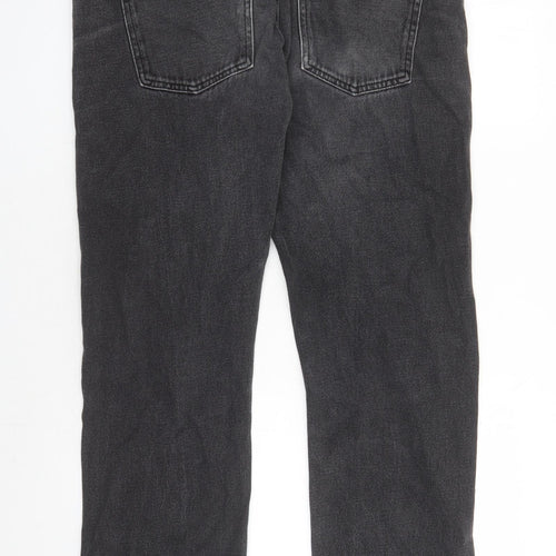 Denim & Co. Mens Black Cotton Straight Jeans Size 34 in L29 in Regular Zip - Pockets