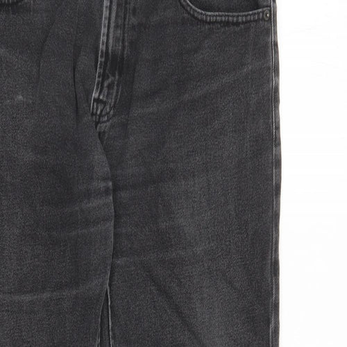 Denim & Co. Mens Black Cotton Straight Jeans Size 34 in L29 in Regular Zip - Pockets