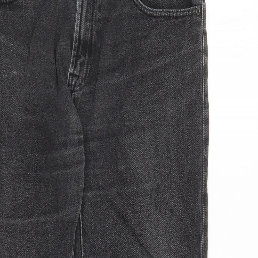 Denim & Co. Mens Black Cotton Straight Jeans Size 34 in L29 in Regular Zip - Pockets