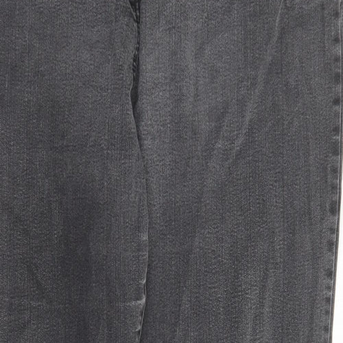 George Womens Grey Cotton Straight Jeans Size 20 L28 in Regular Zip - Pockets