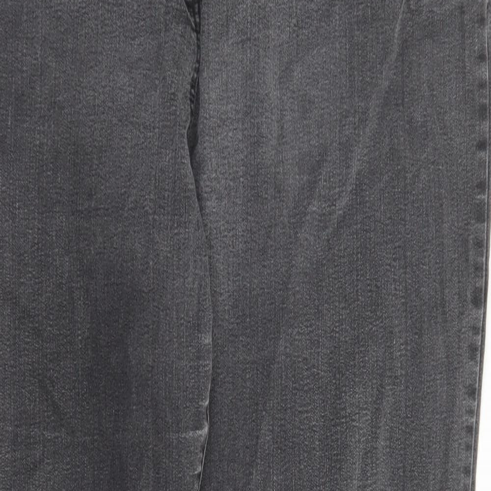 George Womens Grey Cotton Straight Jeans Size 20 L28 in Regular Zip - Pockets
