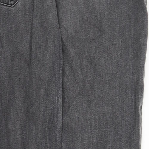George Womens Grey Cotton Straight Jeans Size 20 L28 in Regular Zip - Pockets