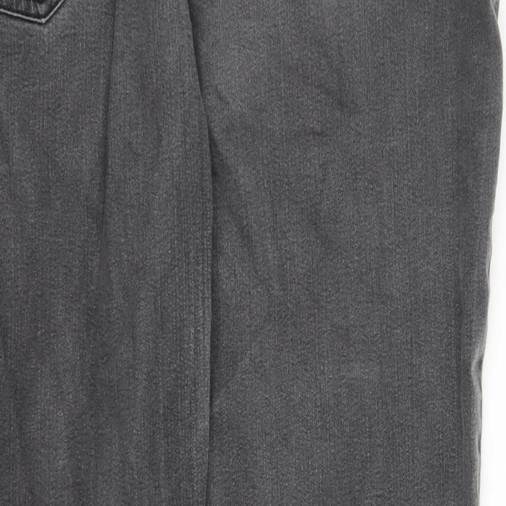 George Womens Grey Cotton Straight Jeans Size 20 L28 in Regular Zip - Pockets