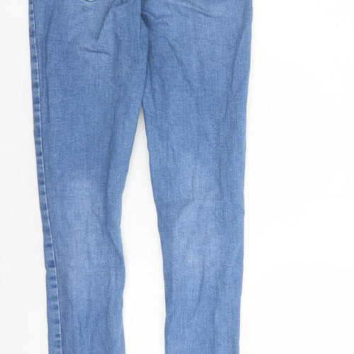 Denim & Co. Womens Blue Cotton Skinny Jeans Size 8 L29 in Regular Zip - Pockets